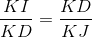 \frac{KI}{KD}=\frac{KD}{KJ}