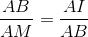\frac{AB}{AM}=\frac{AI}{AB}