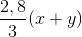 \frac{2,8}{3}(x+y)