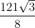 \frac{121\sqrt{3}}{8}