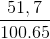 \frac{51,7}{100 . 65}