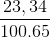 \frac{23,34}{100 . 65}