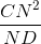 \frac{CN^{2}}{ND}