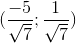(\frac{-5}{\sqrt{7}};\frac{1}{\sqrt{7}})