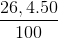 \frac{26,4 .50}{100}
