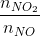 \frac{n_{NO_{2}}}{n_{NO}}