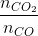 \frac{n_{CO_{2}}}{n_{CO}}