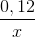 \frac{0,12}{x}