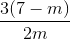 \frac{3(7-m)}{2m}