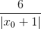 \tiny \frac{6}{\left | x_{0} +1\right |}