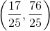 \left ( \frac{17}{25},\frac{76}{25} \right )