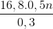 \frac{16,8.0,5n}{0,3}