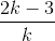 \frac{2k-3}{k}