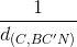 \frac{1}{d_{(C,BC'N)}}