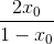\frac{2x_{0}}{1-x_{0}}