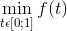 \min_{t\epsilon [0;1]}f(t)