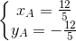\left\{\begin{matrix} x_{A}=\frac{12}{5} & & \\ y_{A}=-\frac{12}{5} & & \end{matrix}\right.