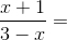 \frac{x+1}{3-x}=
