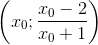 \left ( x_0; \frac{x_0 - 2}{x_0 + 1} \right )