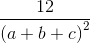 \frace_12e_{{(a + b + c)}^2}