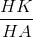 \frac{HK}{HA}