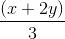 \frac{(x+2y)}{3}