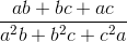 \frac{ab+bc+ac}{a^{2}b+b^{2}c+c^{2}a}