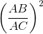 \left ( \frac{AB}{AC} \right )^{2}