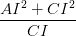 \dpi{100} \frac{AI^{2}+CI^{2}}{CI}
