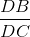 \frac{DB}{DC}