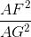 \frac{AF^{2}}{AG^{2}}