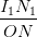 \dpi{100} \frac{I_{1}N_{1}}{ON}