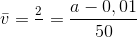 \bar{v}=\frac{\Delta Br_{2}}{\Delta t}=\frac{a-0,01}{50}