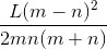 \frac{L(m-n)^{2}}{2mn(m+n)}