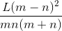 \frac{L(m-n)^{2}}{mn(m+n)}