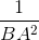 \frac{1}{BA^{2}}
