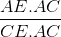 \frac{AE.AC}{CE.AC}