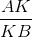 \frac{AK}{KB}