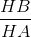 \frac{HB}{HA}
