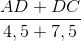 \frac{AD+DC}{4,5+7,5}