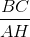 \frac{BC}{AH}