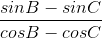 \frac{sinB -sinC}{cosB-cosC}