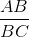 \frac{AB}{BC}