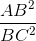 \frac{AB^{2}}{BC^{2}}