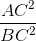 \frac{AC^{2}}{BC^{2}}