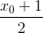 \frace_{x_0} + 1{2}