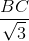 \frac{BC}{\sqrt{3}}