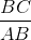 \frac{BC}{AB}