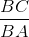 \frac{BC}{BA}