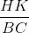 \frac{HK}{BC}